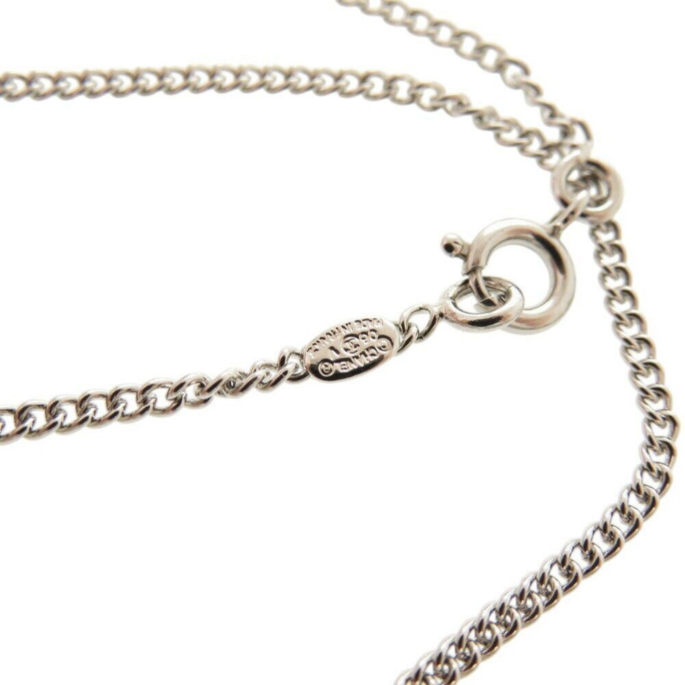 CHANEL Authentic Silver Logo Necklace - Picture 6 of 7